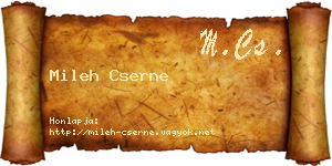 Mileh Cserne névjegykártya